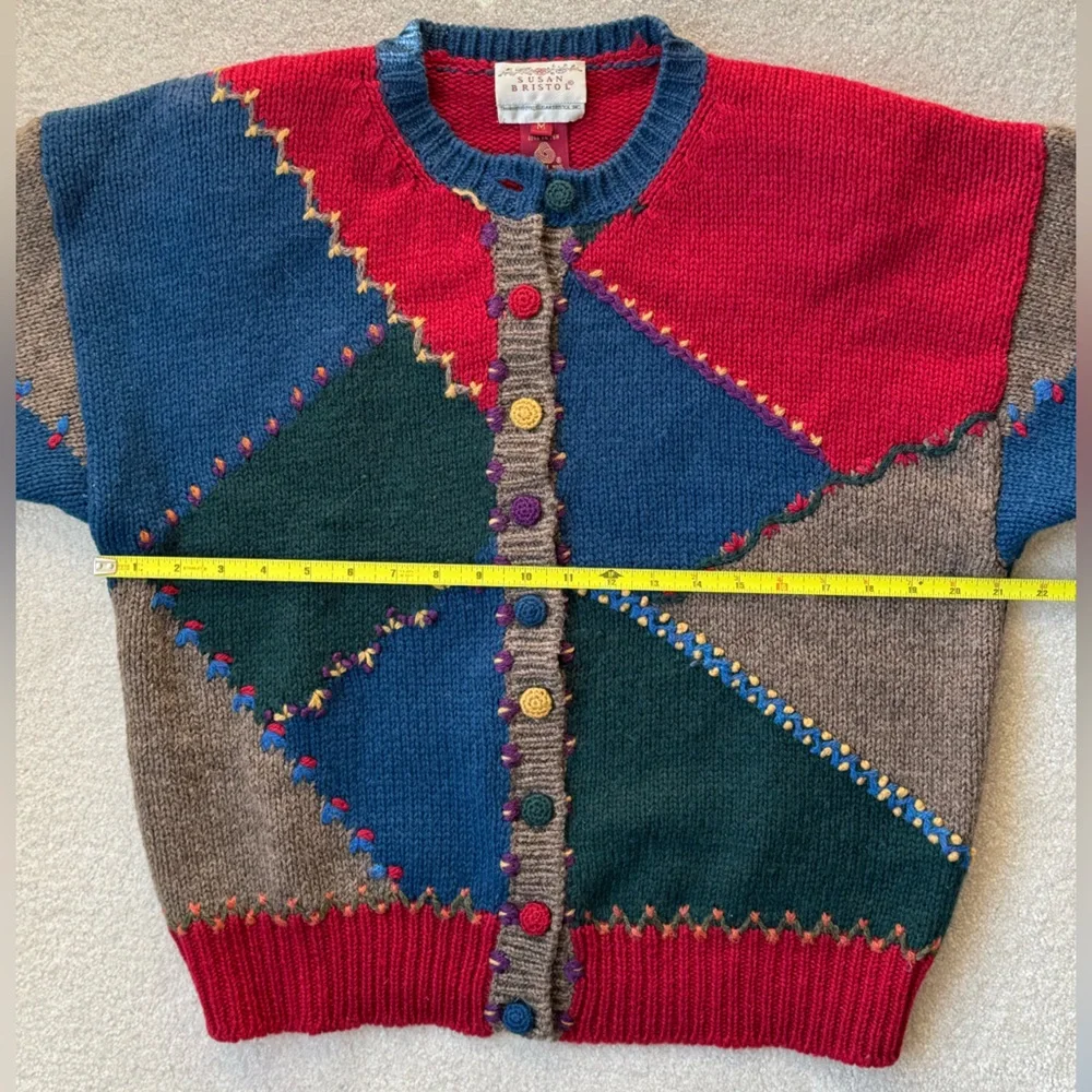 Susan Bristol Multicolor Patchwork Cardigan - Picture 6 of 6